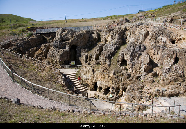 Ancient copper mine entrance