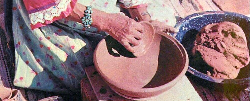 Coil pottery technique demonstration