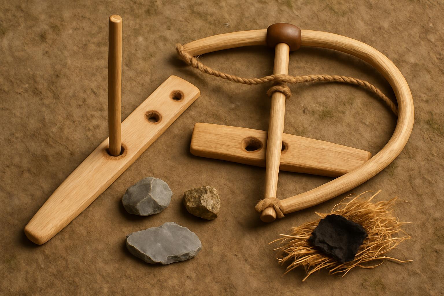 Primitive fire making tools