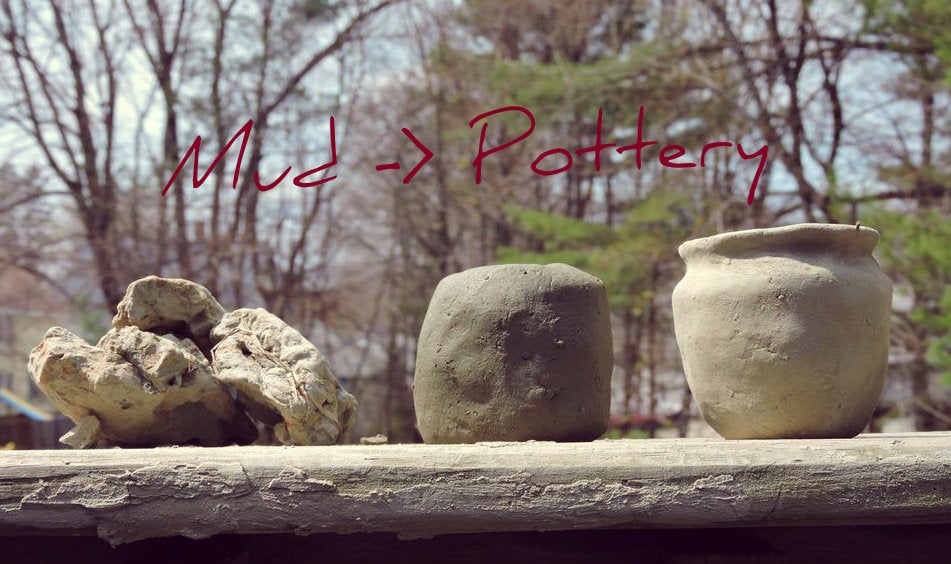 Pottery made from natural clay