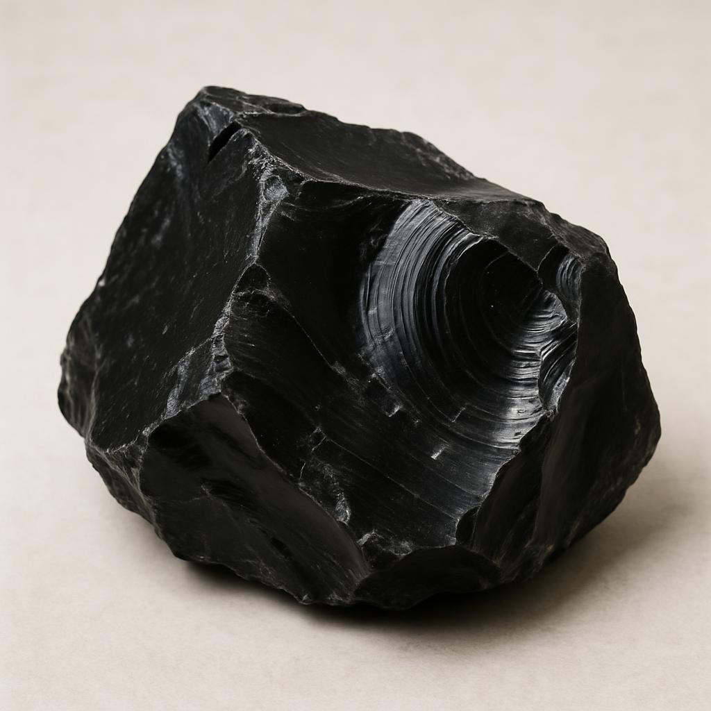Raw obsidian piece