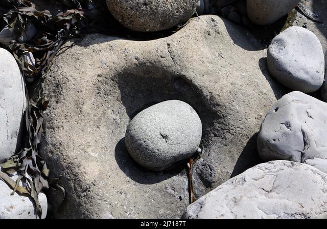 Mechanical weathering of rocks through natural processes