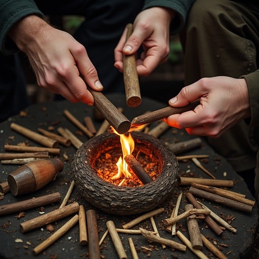 Advanced primitive fire making technique